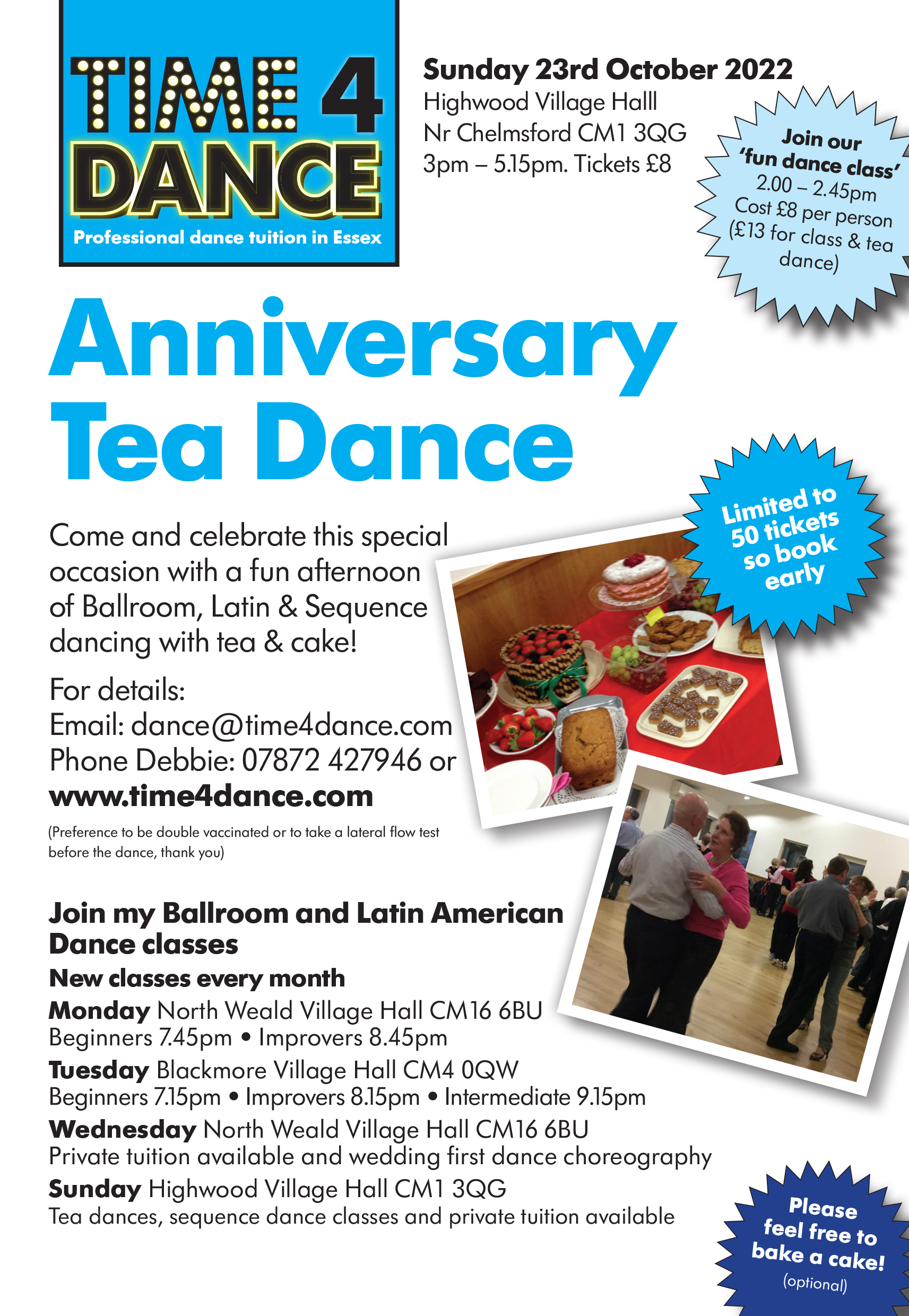 Anniversary tea dance 23Oct22